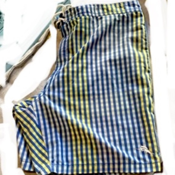 Tommy Bahama XXL striped swim trunks,,blue stripes, lined, great! - Picture 7 of 8